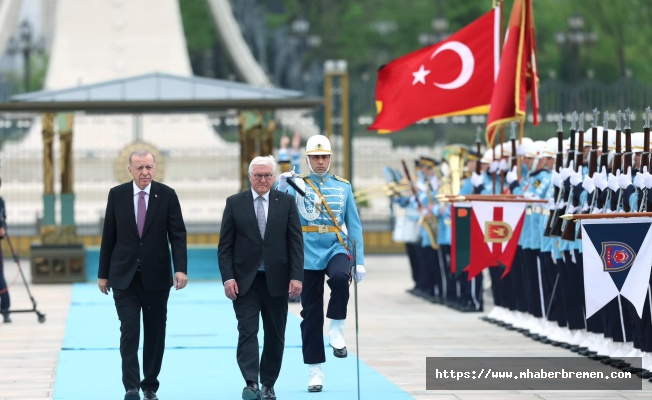 Cumhurbaşkanı Erdoğan Almanya Cumhurbaşkanı Steinmeier ile külliyede buluştu