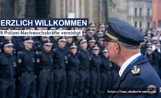 Bremen'de 219 polis adayı yemin ederek göreve başladı