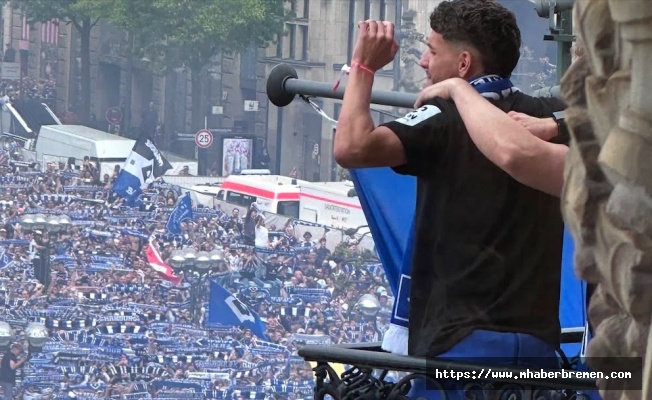 Hamburg'da tarihi gün: HSV Bundesliga'ya yükselişini kutladı