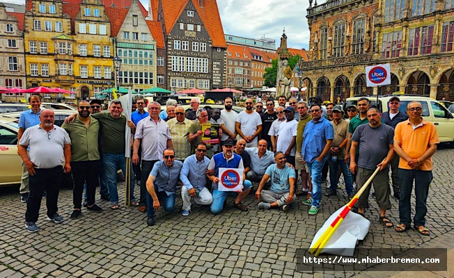Bremen taksicilerin eylemine sahne oldu