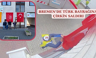 Türk bayrağına saldırı