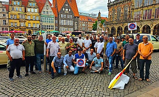 Bremen taksicilerin eylemine sahne oldu